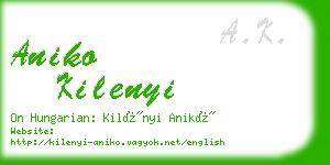 aniko kilenyi business card